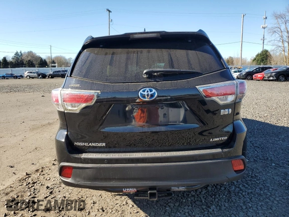2015 Toyota Highlander Limited with VIN 5TDDCRFH6FS010841, listed as a Copart auction lot 89316875 with 75,873 mi miles and Salvage title. Bid and sale history available at DreamBid. Image 6.