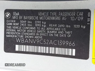 2010 BMW 5 Series 535i xDrive with VIN WBANV9C52AC139966, listed as a IAAI auction lot 42080395 with 225,178 mi miles and . Bid and sale history available at carsss.com. Image 9.