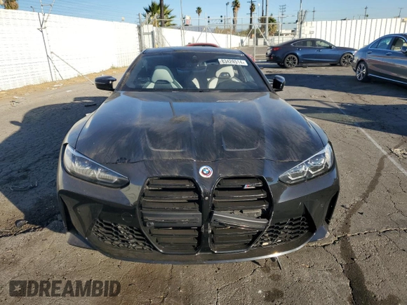 2023 BMW M4 Competition with VIN WBS33AZ09PCM29443, listed as a Copart auction lot 83428514 with 0 mi miles and Salvage Title. Bid and sale history available at carsss.com. Image 5.