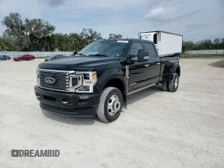 2022 Ford F-350 XL with VIN 1FT8W3DT3NEF75727, listed as a Copart auction lot 47227425 with 9,156 mi miles and Salvage title. Bid and sale history available at DreamBid. Image 10.