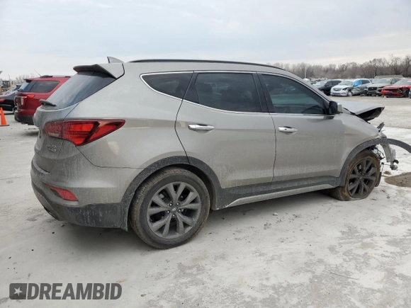 2018 Hyundai Santa Fe Ultimate with VIN 5XYZWDLA2JG515370, listed as a Copart auction lot 47178355 with Not provided miles and Salvage title. Bid and sale history available at DreamBid. Image 3.