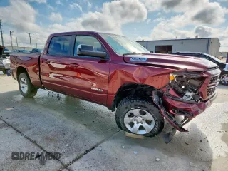 2022 Ram 1500 Big Horn z VIN 1C6SRFMT3NN194076, wystawiony jako Copart lot #58760505 z przebiegiem 75 849 mil mil oraz Szkoda całkowita • Salvage title. Historia ofert i sprzedaży dostępna na DreamBid. Obrazek 4.