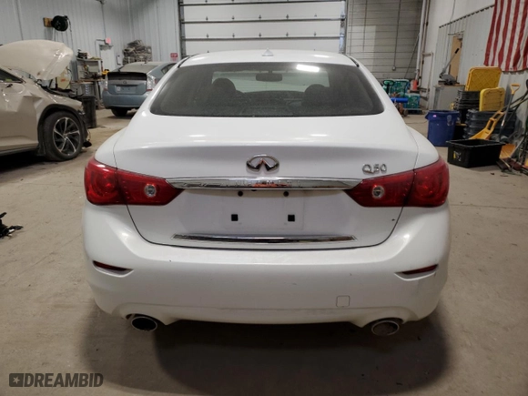 2014 Infiniti Q50 Premium with VIN JN1BV7AP3EM673589, listed as a Copart auction lot 89305615 with 75,097 mi miles and Salvage Title. Bid and sale history available at carsss.com. Image 6.