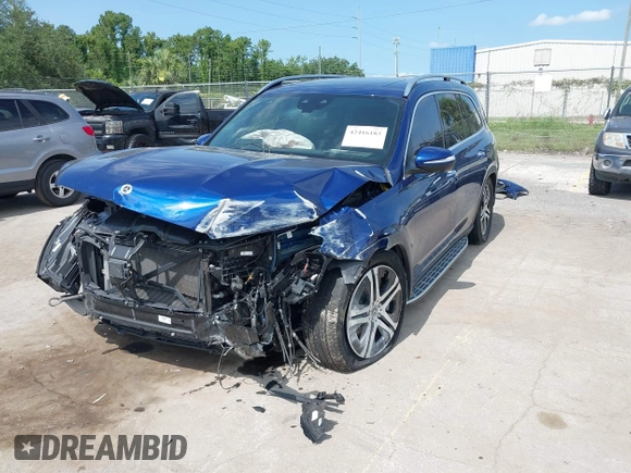 2022 Mercedes-Benz GLS 450 z VIN 4JGFF5KE4NA626100, wystawiony jako IAAI lot #42416183 z przebiegiem 51 191 mil mil oraz . Historia ofert i sprzedaży dostępna na DreamBid. Obrazek 2.