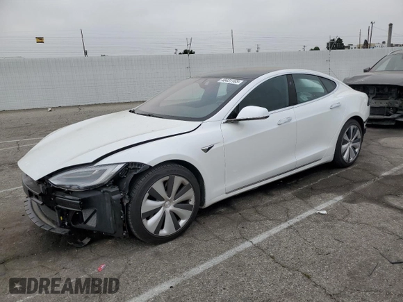2021 Tesla Model S Long Range Plus z VIN 5YJSA1E24MF427775, wystawiony jako Copart lot #48431165 z przebiegiem 15 801 mil mil oraz Szkoda całkowita • Salvage title. Historia ofert i sprzedaży dostępna na DreamBid. Obrazek 1.