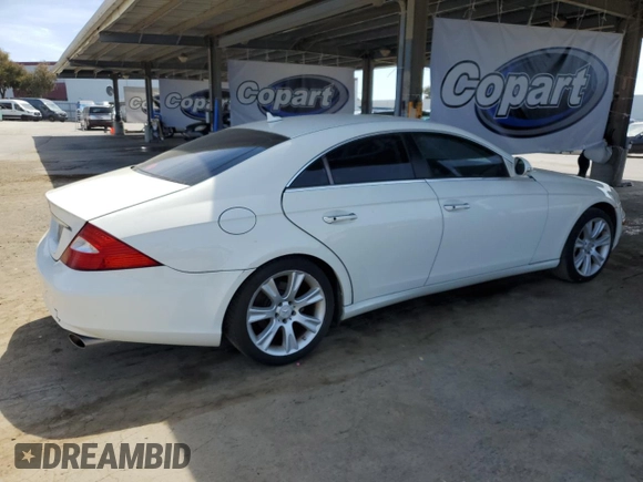 2008 Mercedes-Benz CLS-Class 5.5L with VIN WDDDJ72X18A132956, listed as a Copart auction lot 54380195 with 105,406 mi miles and Salvage Title. Bid and sale history available at carsss.com. Image 3.