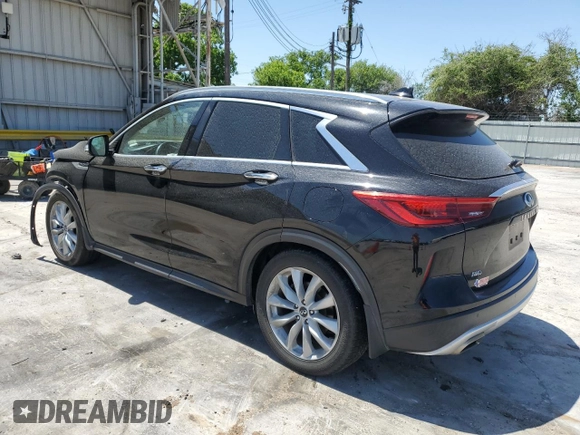 2019 Infiniti QX50 Essential z VIN 3PCAJ5M39KF115669, wystawiony jako Copart lot #52551625 z przebiegiem 65 261 mil mil oraz Szkoda całkowita • Salvage title. Historia ofert i sprzedaży dostępna na DreamBid. Obrazek 2.