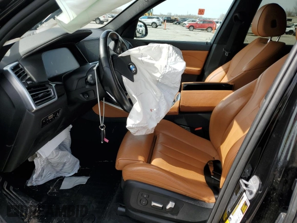 2019 BMW X5 xDrive40i with VIN 5UXCR6C57KLL34538, listed as a Copart auction lot 50252445 with 108,588 mi miles and Salvage Title. Bid and sale history available at carsss.com. Image 7.