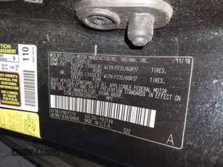 2019 Toyota Sienna LE Auto Access Seat with VIN 5TDKZ3DC6KS988342, listed as a IAAI auction lot 41456926 with 91,799 mi miles and . Bid and sale history available at DreamBid. Image 9.