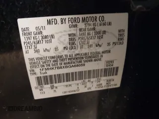 2011 Ford Explorer с VIN 1FMHK7B8XBGA68059, выставлен на аукционе IAAI как лот 41419960 с пробегом 117 015 миль миль и . История ставок и продаж доступна на DreamBid. Изображение 9.