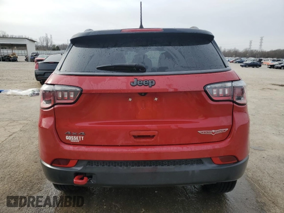 2020 Jeep Compass Trailhawk with VIN 3C4NJDDB5LT122219, listed as a Copart auction lot 47773725 with 165,376 mi miles and Salvage Title. Bid and sale history available at carsss.com. Image 6.