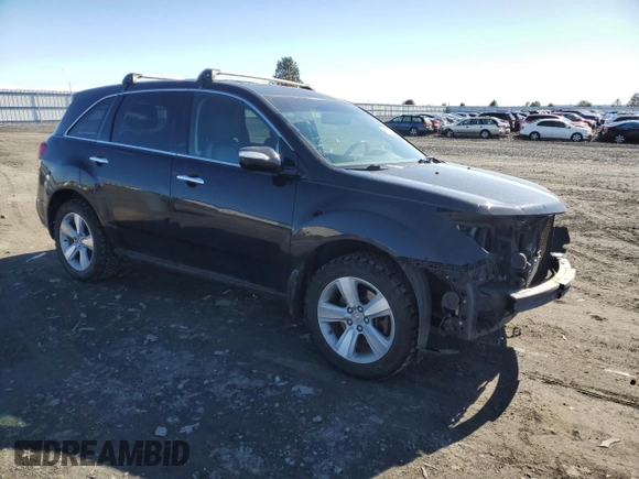 2010 Acura MDX with VIN 2HNYD2H29AH502540, listed as a Copart auction lot 48073355 with 185,389 mi miles and Salvage Title. Bid and sale history available at carsss.com. Image 4.