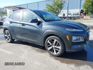2018 Hyundai Kona Limited with VIN KM8K33A59JU085597, listed as a IAAI auction lot 41804485 with 142,172 mi miles. Bid and sale history available at carsss.com. Image 1.