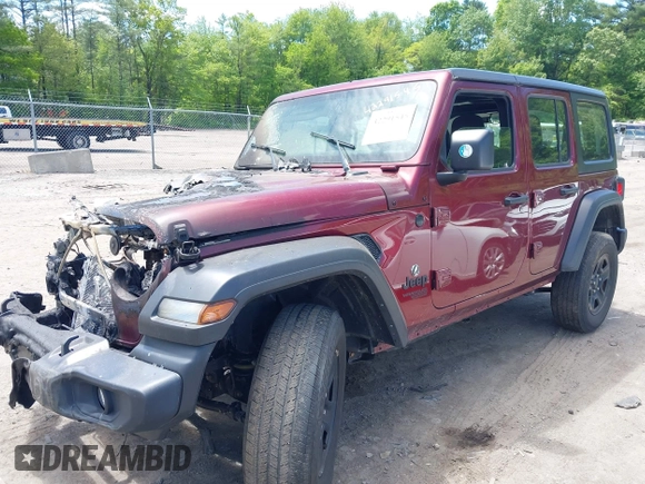 2021 Jeep Wrangler Unlimited Willys with VIN 1C4HJXDG2MW847850, listed as a IAAI auction lot 42291545 with Not provided miles and . Bid and sale history available at DreamBid. Image 2.