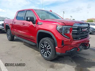2024 GMC Sierra 1500 AT4 with VIN 1GTUUEEL8RZ145303, listed as a IAAI auction lot 41792801 with 21,195 mi miles and . Bid and sale history available at DreamBid. Image 1.