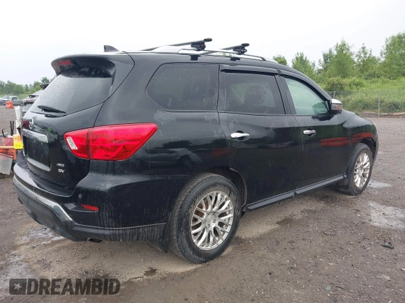 2019 Nissan Pathfinder SL with VIN 5N1DR2MM2KC585886, listed as a IAAI auction lot 42591215 with 157,085 mi miles and . Bid and sale history available at DreamBid. Image 4.