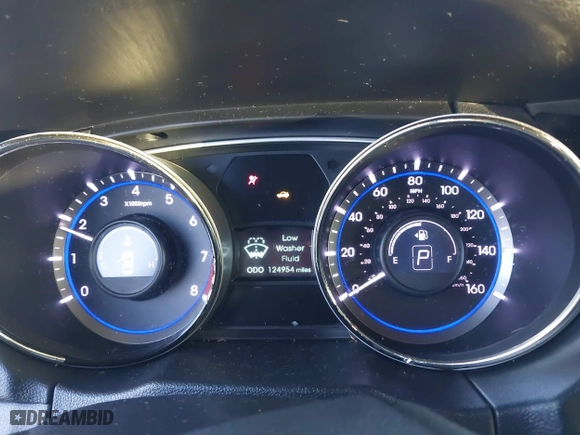 2013 Hyundai Sonata SE with VIN 5NPEC4AC2DH603893, listed as a IAAI auction lot 40996294 with 124,954 mi miles. Bid and sale history available at carsss.com. Image 7.