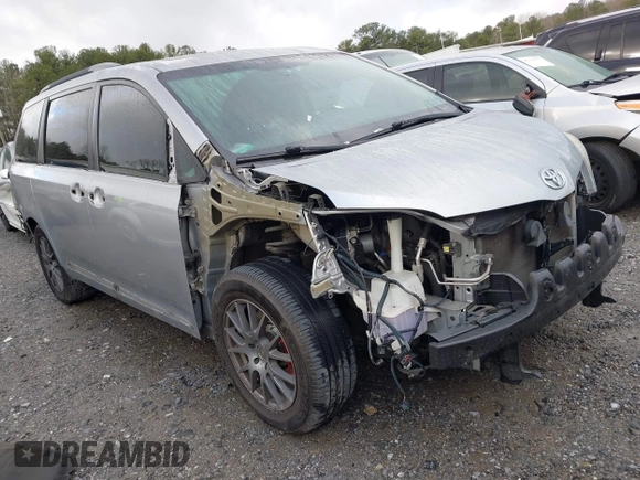 2016 Toyota Sienna SE with VIN 5TDXK3DC4GS727356, listed as a IAAI auction lot 41716236 with 225,140 mi miles and . Bid and sale history available at DreamBid. Image 1.