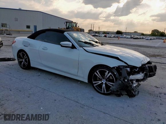 2021 BMW 4 Series 430i with VIN WBA23AT02MCG80425, listed as a Copart auction lot 59020905 with 32,198 mi miles and Salvage title. Bid and sale history available at DreamBid. Image 4.