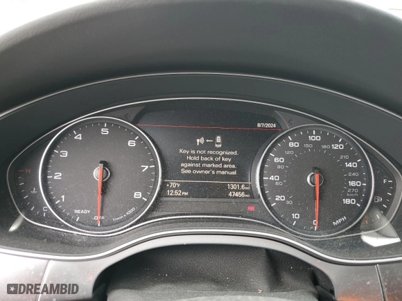 2016 Audi A6 3.0T Prestige with VIN WAUHGBFC3GN014643, listed as a Copart auction lot 66584134 with 47,456 mi miles and Salvage Title. Bid and sale history available at carsss.com. Image 9.