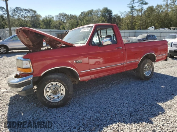 1995 Ford F-150 with VIN 1FTEF15N8SNA75419, listed as a Copart auction lot 74993694 with 0 mi miles and Salvage Title. Bid and sale history available at carsss.com. Image 1.