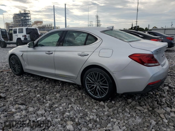 2019 Genesis G70 2.0T Advanced with VIN KMTG34LA9KU027051, listed as a Copart auction lot 71967634 with 41,356 mi miles and Salvage Title. Bid and sale history available at carsss.com. Image 2.