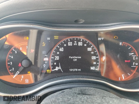 2017 Dodge Durango Citadel with VIN 1C4SDJET0HC824192, listed as a Copart auction lot 55994065 with 101,279 mi miles and Salvage title. Bid and sale history available at DreamBid. Image 9.