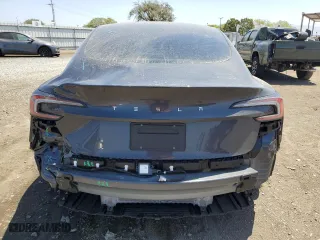 2024 Tesla Model 3 with VIN 5YJ3E1EA3RF727962, listed as a Copart auction lot 60107644 with 5,025 mi miles and Salvage Title. Bid and sale history available at carsss.com. Image 6.