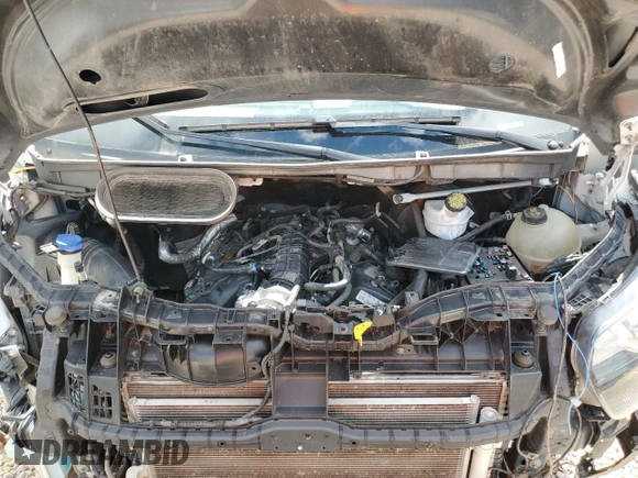 2021 Ford Transit with VIN 1FDBF8PG8MKA05168, listed as a Copart auction lot 59320854 with Not Provided miles and Salvage Title. Bid and sale history available at DreamBid. Image 12.