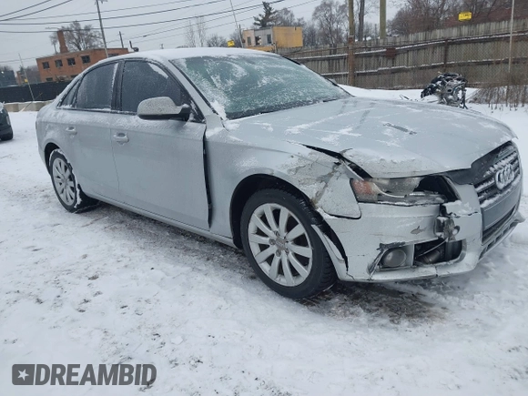 2012 Audi A4 2.0T Premium with VIN WAUAFAFL4CA119840, listed as a IAAI auction lot 41401233 with 75,545 mi miles. Bid and sale history available at carsss.com. Image 1.
