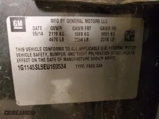 2014 Chevrolet Impala LTZ with VIN 1G1145SL5EU169534, listed as a Copart auction lot 88698675 with 155,928 mi miles and Salvage Title. Bid and sale history available at carsss.com. Image 12.