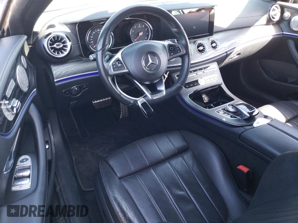 2018 Mercedes-Benz E-Class E 400 with VIN WDD1K6FB2JF039977, listed as a Copart auction lot 51891805 with 0 mi miles and Salvage Title. Bid and sale history available at carsss.com. Image 8.