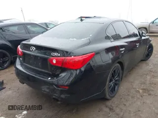 2015 Infiniti Q50 with VIN JN1BV7AR4FM408098, listed as a IAAI auction lot 41571076 with 169,422 mi miles. Bid and sale history available at carsss.com. Image 4.