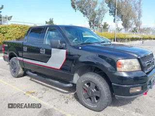 2004 Ford F-150 XLT with VIN 1FTPW14554KD15508, listed as a IAAI auction lot 41809154 with 184,790 mi miles. Bid and sale history available at carsss.com. Image 1.