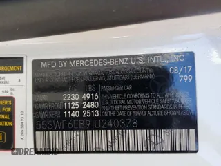 2018 Mercedes-Benz C 43 AMG with VIN 55SWF6EB9JU240378, listed as a Copart auction lot 82298494 with 79,513 mi miles and Salvage Title. Bid and sale history available at carsss.com. Image 15.