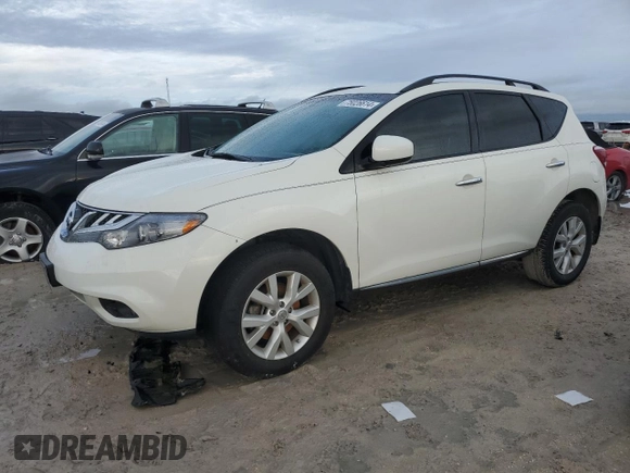 2014 Nissan Murano SV with VIN JN8AZ1MU7EW414656, listed as a Copart auction lot 75026614 with 0 mi miles and Salvage Title. Bid and sale history available at carsss.com. Image 1.