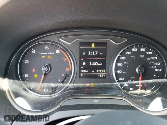 2015 Audi A3 2.0T Premium Plus with VIN WAU3FLFF6F1110043, listed as a Copart auction lot 52631475 with 80,467 mi miles and Salvage Title. Bid and sale history available at carsss.com. Image 9.
