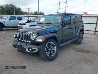 2023 Jeep Wrangler Sahara with VIN 1C4HJXEN6PW639004, listed as a IAAI auction lot 41174113 with 35,371 mi miles. Bid and sale history available at carsss.com. Image 20.