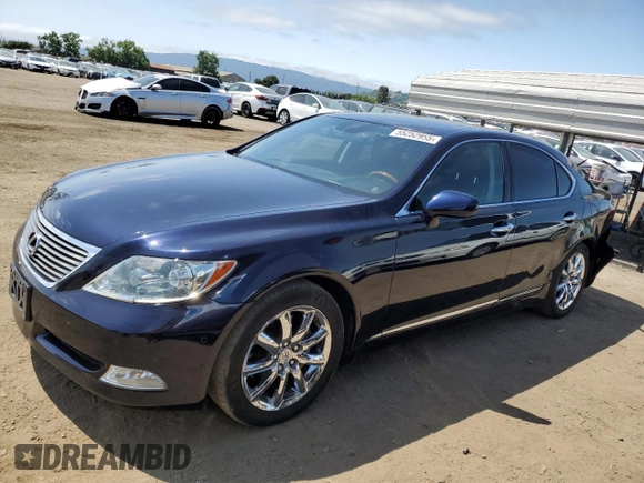 2007 Lexus LS 460 z VIN JTHBL46F775051316, wystawiony jako Copart lot #55252955 z przebiegiem 160 404 mil mil oraz Szkoda całkowita • Salvage title. Historia ofert i sprzedaży dostępna na DreamBid. Obrazek 1.