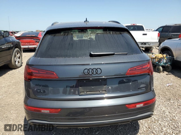 2021 Audi Q5 Premium with VIN WA1AAAFY2M2056417, listed as a Copart auction lot 52227545 with 58,931 mi miles and Salvage title. Bid and sale history available at DreamBid. Image 6.