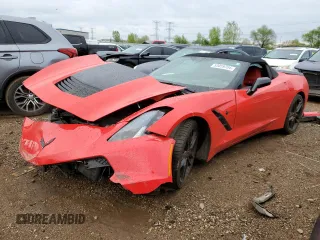 2017 Chevrolet Corvette Z51 2LT with VIN 1G1YK3D72H5121674, listed as a Copart auction lot 53059704 with 27,634 mi miles. Bid and sale history available at carsss.com. Image 1.
