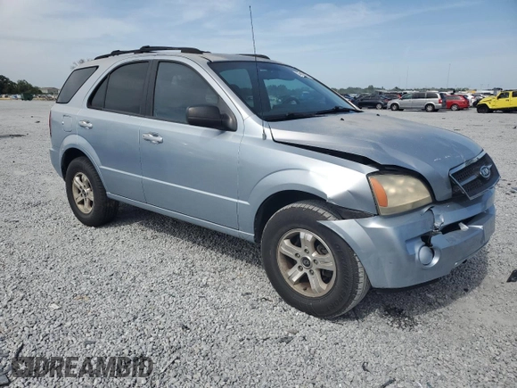 2005 Kia Sorento LX with VIN KNDJD733555463706, listed as a Copart auction lot 53953475 with 86,187 mi miles and Salvage Title. Bid and sale history available at carsss.com. Image 4.