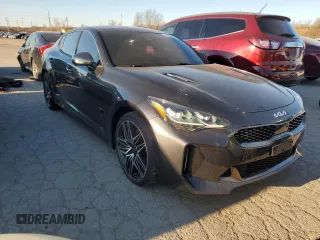 2022 Kia Stinger GT2 with VIN KNAE55LC0N6103561, listed as a Copart auction lot 83761214 with 53,931 mi miles and Salvage Title. Bid and sale history available at DreamBid. Image 4.