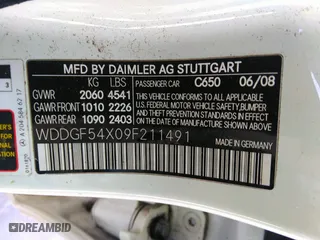 2009 Mercedes-Benz C-Class 3.0L Sport with VIN WDDGF54X09F211491, listed as a IAAI auction lot 41394550 with 160,835 mi miles. Bid and sale history available at carsss.com. Image 9.