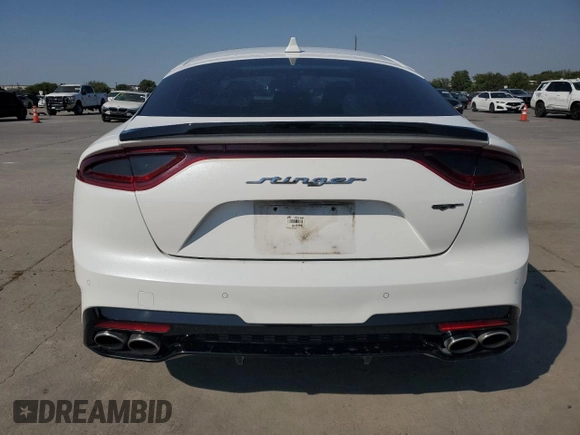 2020 Kia Stinger GT1 with VIN KNAE45LC8L6080384, listed as a Copart auction lot 74575904 with 61,958 mi miles and Salvage Title. Bid and sale history available at DreamBid. Image 6.