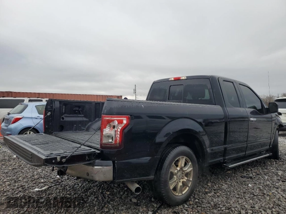 2016 Ford F-150 XL with VIN 1FTEX1CP5GFC96317, listed as a Copart auction lot 43956955 with 229,618 mi miles and Salvage Title. Bid and sale history available at carsss.com. Image 3.