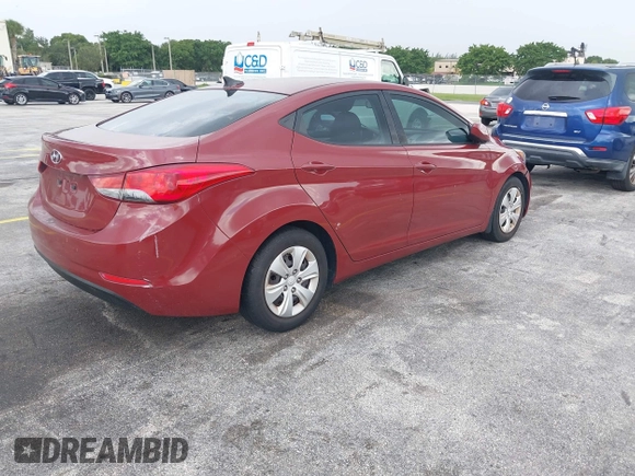 2016 Hyundai Elantra SE with VIN 5NPDH4AE1GH755960, listed as a IAAI auction lot 42763494 with 127,684 mi miles and . Bid and sale history available at DreamBid. Image 4.