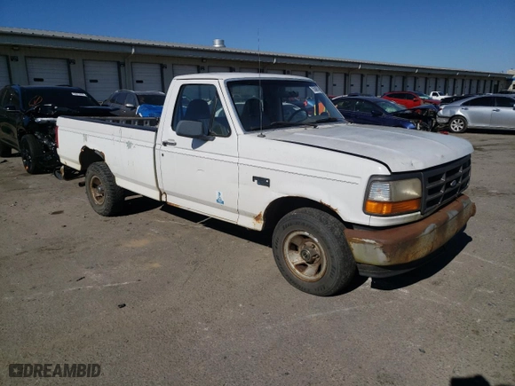 1996 Ford F-150 Special with VIN 1FTEF15Y1TLB21017, listed as a Copart auction lot 76508814 with 0 mi miles and Salvage Title. Bid and sale history available at carsss.com. Image 4.