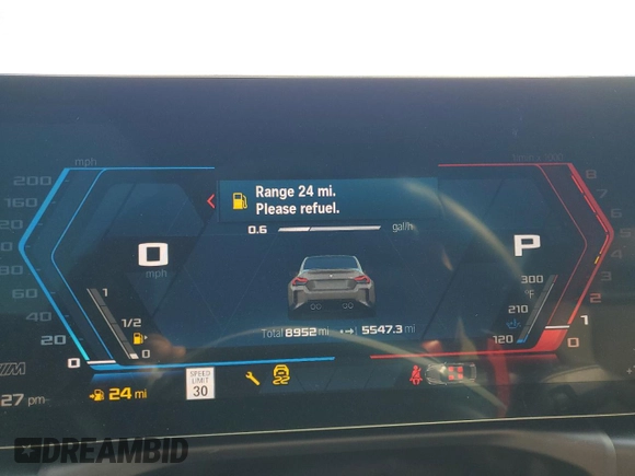 2024 BMW M2 with VIN 3MF13DM07R8E65811, listed as a Copart auction lot 45669095 with 8,952 mi miles and Salvage Title. Bid and sale history available at carsss.com. Image 9.