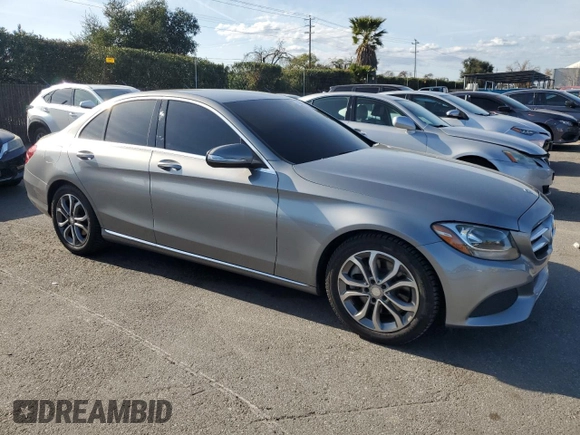 2015 Mercedes-Benz C-Class C 300 with VIN 55SWF4JB3FU069404, listed as a Copart auction lot 48879805 with 167,870 mi miles and Salvage Title. Bid and sale history available at carsss.com. Image 4.